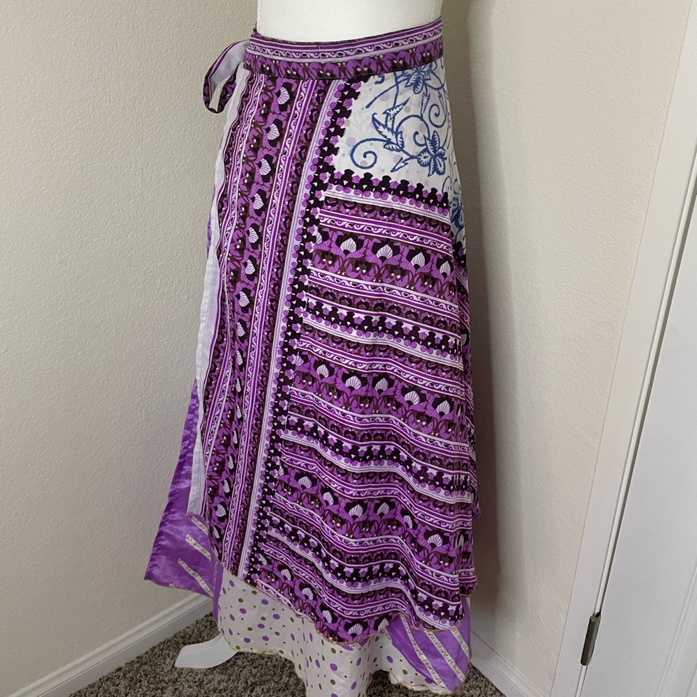 Wayan nature wear wrap silky skirt 
One size